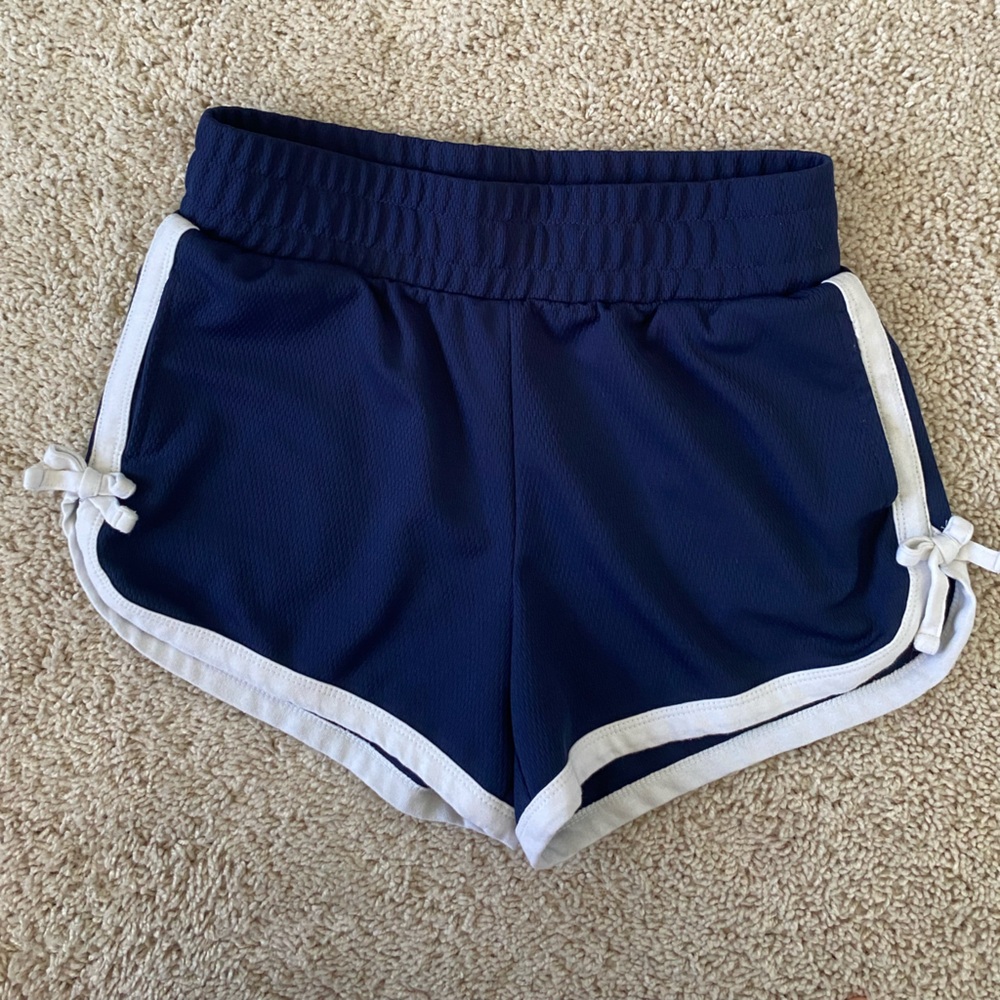 RSQ Dark Blue Track Shorts with White Accents